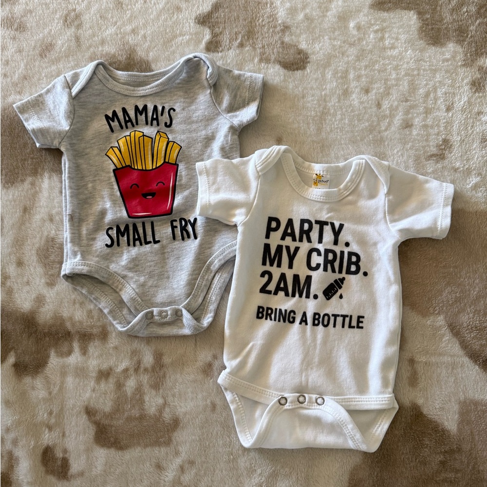 Cute Baby Onesies Set 3M